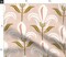Pink Floral Fleur-De-Lis Lily Retro Flowers White Fresco Large Scale Custom Printed Fabric by Spoonflower Various Fabrics by the Yard or Fat Quarter